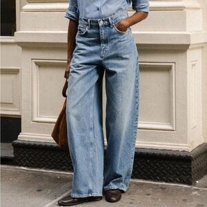 Apiece Apart Light Blue Wide Leg Jeans